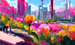 Tulips in CBD, Beijing